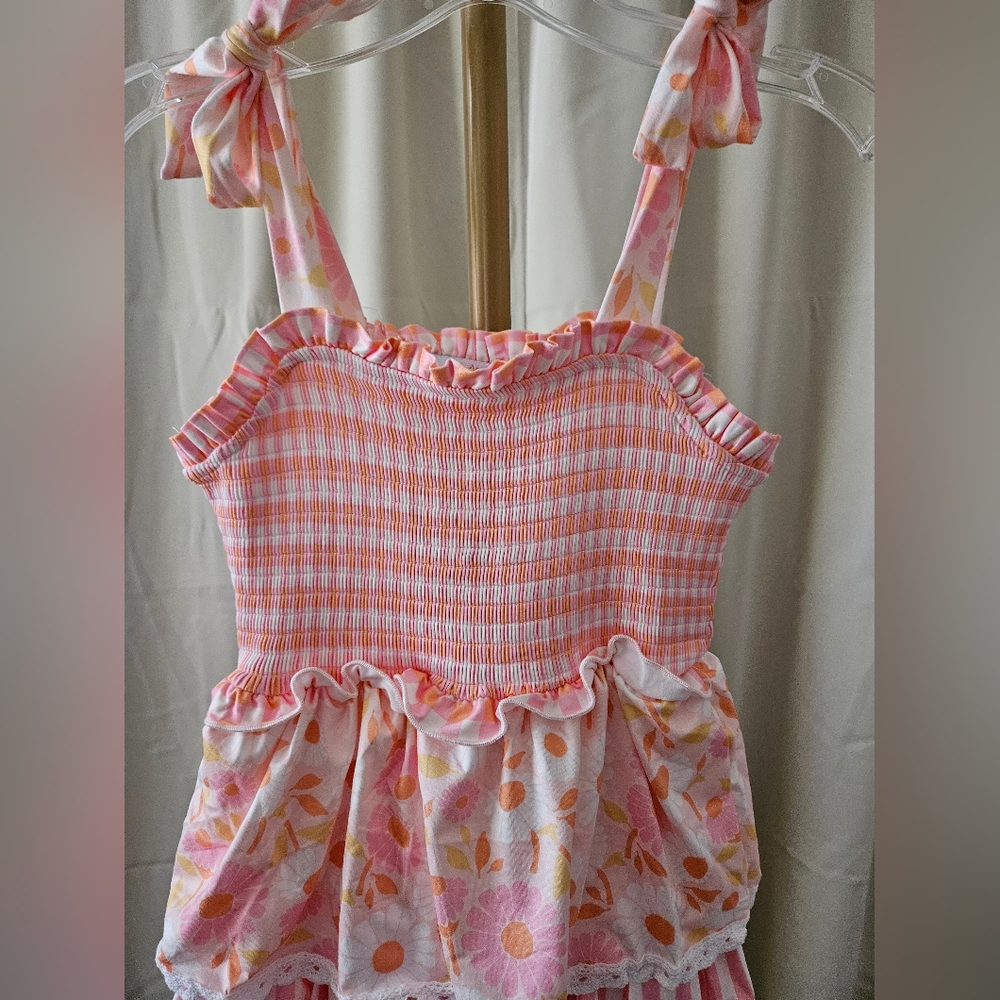 Oopsie Dasiy Anna Pink Daisy Layered Lace Dress - Picture 5 of 6